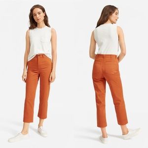 Everlane The Lightweight Straight Leg Crop Pant Burnt Orange Size 8